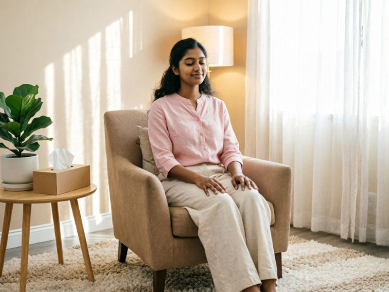 Relaxed and confident student after a first career counseling session